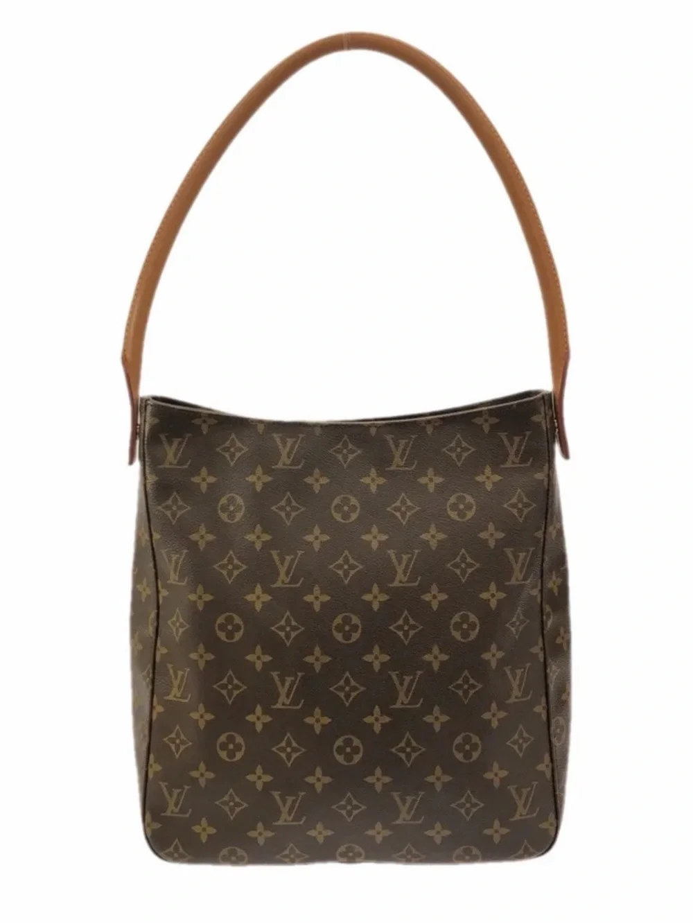 Louis Vuitton Monogram Hobo Shoulder Bag in Brown and Tan